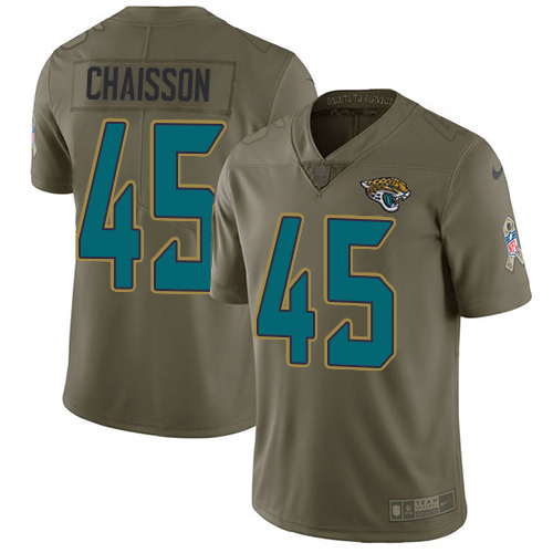 Nike Jaguars #45 K'Lavon Chaisson Olive Youth Stitched NFL Limited 2017 Salute To Service Jersey